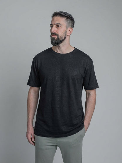 StealthFlex Oversized Slub Linen Tee